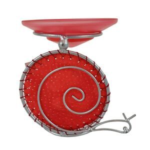 Snail Red Silver Oil Burner Warmer Tealight Candle Incense Wax Warmer NEW!!